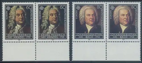 BUND 1985 Michel-Nummer 1248-1249 postfrisch SATZ(2) horiz.PAARE RÄNDER unten