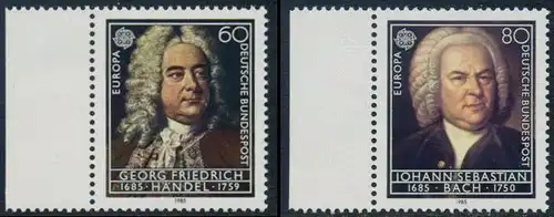 BUND 1985 Michel-Nummer 1248-1249 postfrisch SATZ(2) EINZELMARKEN RÄNDER links