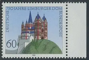BUND 1985 Michel-Nummer 1250 postfrisch EINZELMARKE RAND rechts