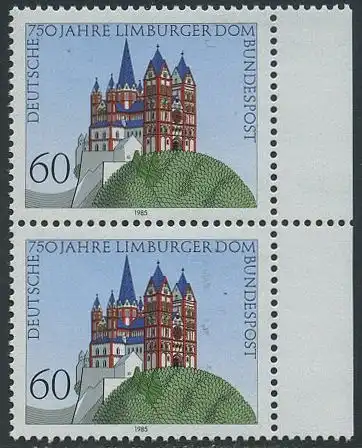 BUND 1985 Michel-Nummer 1250 postfrisch vert.PAAR RAND rechts