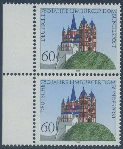 BUND 1985 Michel-Nummer 1250 postfrisch vert.PAAR RAND links