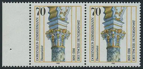 BUND 1985 Michel-Nummer 1251 postfrisch horiz.PAAR RAND links