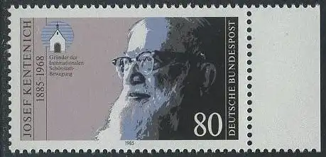 BUND 1985 Michel-Nummer 1252 postfrisch EINZELMARKE RAND rechts