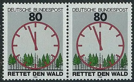 BUND 1985 Michel-Nummer 1253 postfrisch horiz.PAAR