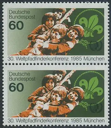 BUND 1985 Michel-Nummer 1254 postfrisch vert.PAAR