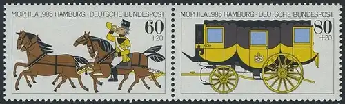 BUND 1985 Michel-Nummer 1256 postfrisch horiz.PAAR