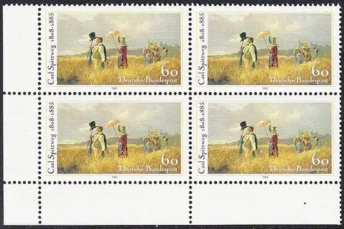 BUND 1985 Michel-Nummer 1258 postfrisch BLOCK ECKRAND unten links