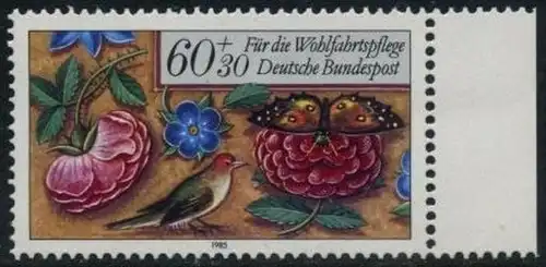 BUND 1985 Michel-Nummer 1260 postfrisch EINZELMARKE RAND rechts