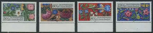 BUND 1985 Michel-Nummer 1259-1262 postfrisch SATZ(4) EINZELMARKEN RÄNDER unten