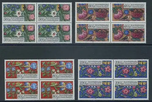 BUND 1985 Michel-Nummer 1259-1262 postfrisch SATZ(4) BLÖCKE