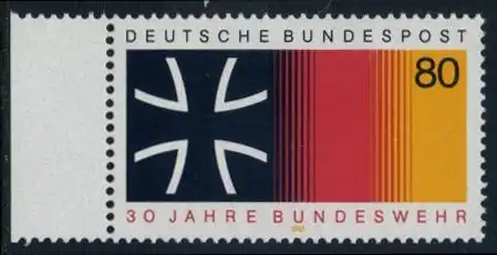 BUND 1985 Michel-Nummer 1266 postfrisch EINZELMARKE RAND links