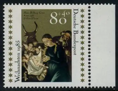 BUND 1985 Michel-Nummer 1267 postfrisch EINZELMARKE RAND rechts