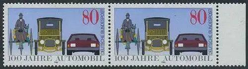 BUND 1986 Michel-Nummer 1268 postfrisch horiz.PAAR RAND rechts