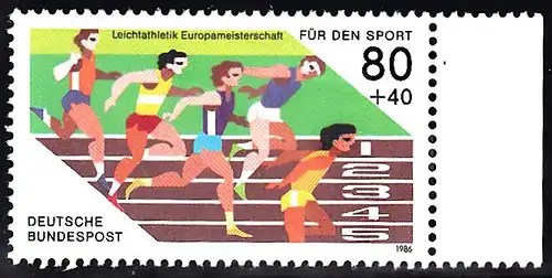BUND 1986 Michel-Nummer 1269 postfrisch EINZELMARKE RAND rechts