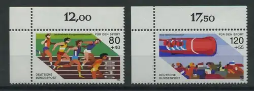 BUND 1986 Michel-Nummer 1269-1270 postfrisch SATZ(2) EINZELMARKEN ECKRÄNDER oben links