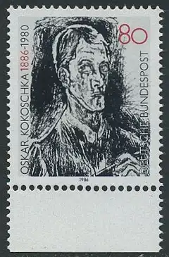 BUND 1986 Michel-Nummer 1272 postfrisch EINZELMARKE RAND unten