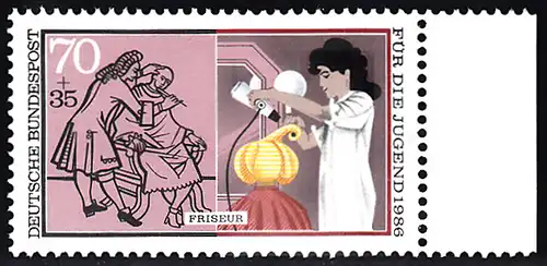 BUND 1986 Michel-Nummer 1276 postfrisch EINZELMARKE RAND rechts