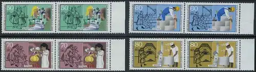 BUND 1986 Michel-Nummer 1274-1277 postfrisch SATZ(4) horiz.PAARE RÄNDER rechts