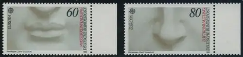 BUND 1986 Michel-Nummer 1278-1279 postfrisch SATZ(2) EINZELMARKEN RÄNDER rechts