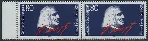 BUND 1986 Michel-Nummer 1285 postfrisch horiz.PAAR RAND links