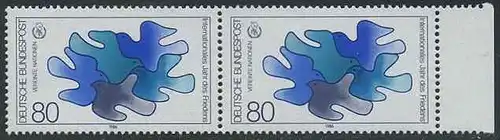 BUND 1986 Michel-Nummer 1286 postfrisch horiz.PAAR RAND rechts