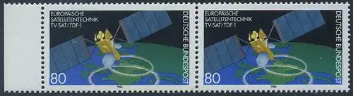 BUND 1986 Michel-Nummer 1290 postfrisch horiz.PAAR RAND links