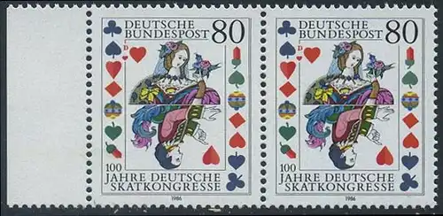 BUND 1986 Michel-Nummer 1293 postfrisch horiz.PAAR RAND links