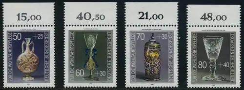 BUND 1986 Michel-Nummer 1295-1298 postfrisch SATZ(4) EINZELMARKEN RÄNDER oben (a)