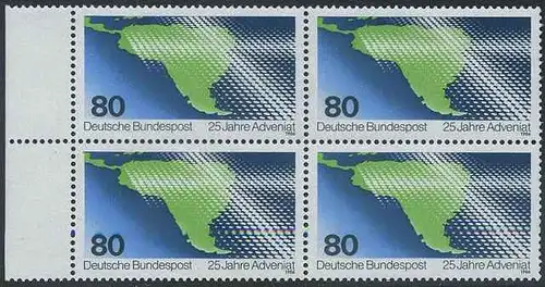 BUND 1986 Michel-Nummer 1302 postfrisch BLOCK RÄNDER links