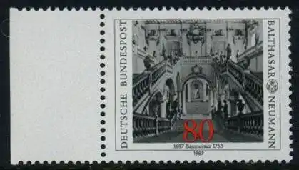 BUND 1987 Michel-Nummer 1307 postfrisch EINZELMARKE RAND links