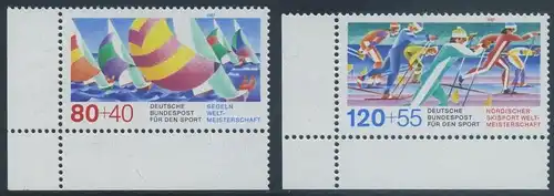 BUND 1987 Michel-Nummer 1310-1311 postfrisch SATZ(2) EINZELMARKEN ECKRÄNDER unten links