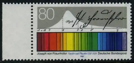 BUND 1987 Michel-Nummer 1313 postfrisch EINZELMARKE RAND links