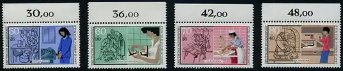 BUND 1987 Michel-Nummer 1315-1318 postfrisch SATZ(4) EINZELMARKEN RÄNDER oben (b)