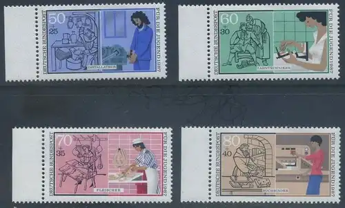 BUND 1987 Michel-Nummer 1315-1318 postfrisch SATZ(4) EINZELMARKEN RÄNDER links