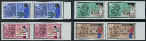 BUND 1987 Michel-Nummer 1315-1318 postfrisch SATZ(4) horiz.PAARe RÄNDER rechts