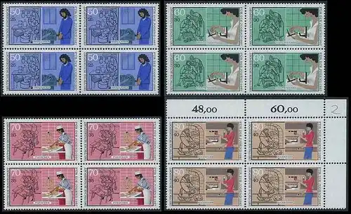 BUND 1987 Michel-Nummer 1315-1318 postfrisch SATZ(4) BLÖCKE