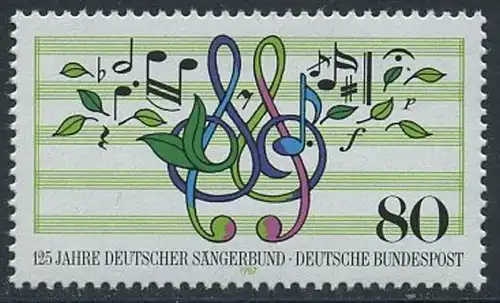 BUND 1987 Michel-Nummer 1319 postfrisch EINZELMARKE