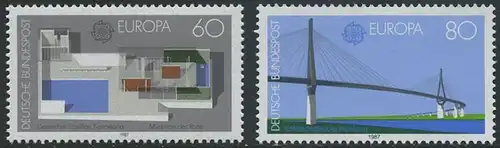 BUND 1987 Michel-Nummer 1321-1322 postfrisch SATZ(2) EINZELMARKEN