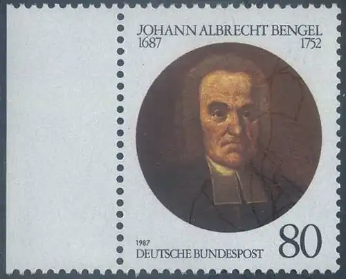 BUND 1987 Michel-Nummer 1324 postfrisch EINZELMARKE RAND links