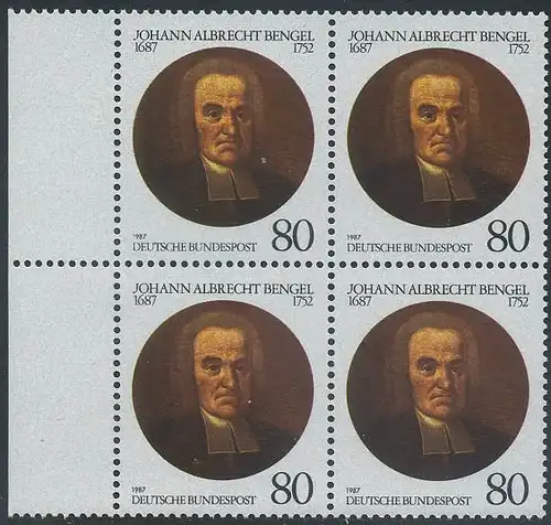BUND 1987 Michel-Nummer 1324 postfrisch BLOCK RÄNDER links