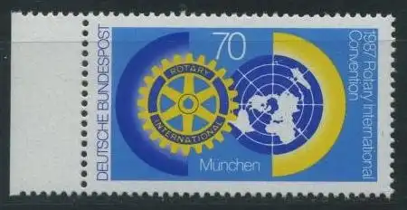 BUND 1987 Michel-Nummer 1327 postfrisch EINZELMARKE RAND links