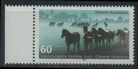BUND 1987 Michel-Nummer 1328 postfrisch EINZELMARKE RAND links