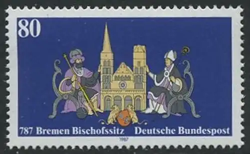 BUND 1987 Michel-Nummer 1329 postfrisch EINZELMARKE