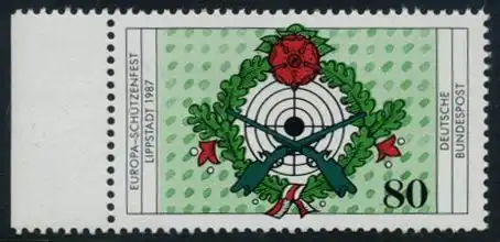 BUND 1987 Michel-Nummer 1330 postfrisch EINZELMARKE RAND links