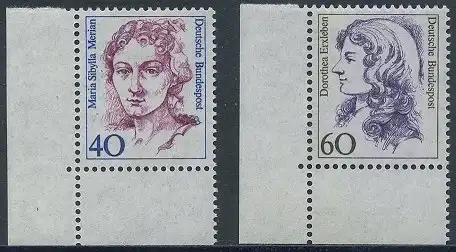 BUND 1987 Michel-Nummer 1331-1332 postfrisch SATZ(2) EINZELMARKEN ECKRÄNDER unten links
