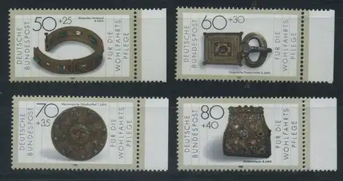 BUND 1987 Michel-Nummer 1333-1336 postfrisch SATZ(4) EINZELMARKEN RÄNDER rechts