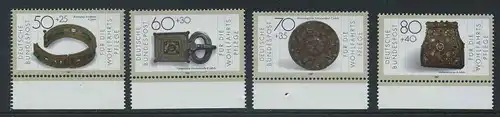 BUND 1987 Michel-Nummer 1333-1336 postfrisch SATZ(4) EINZELMARKEN RÄNDER unten