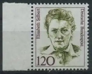 BUND 1987 Michel-Nummer 1338 postfrisch EINZELMARKE RAND links