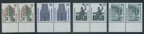 BUND 1987 Michel-Nummer 1339-1342 postfrisch SATZ(4) horiz.PAARE RÄNDER unten