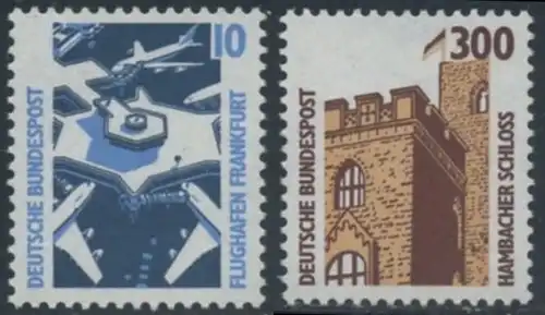BUND 1988 Michel-Nummer 1347-1348 postfrisch SATZ(2) EINZELMARKEN